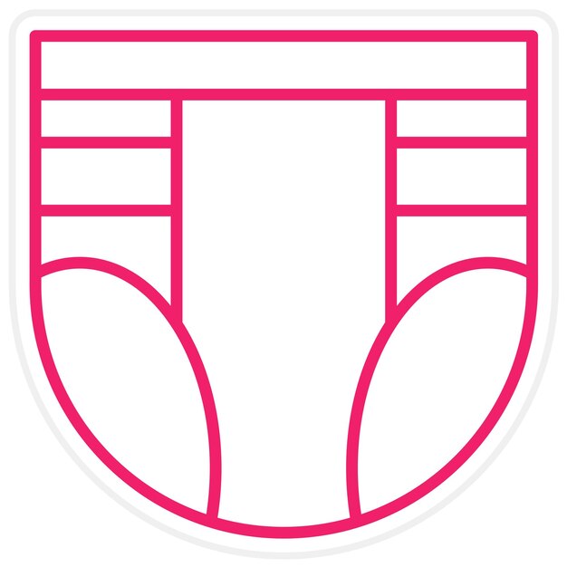 Estilo del icono del pañal de diseño vectorial