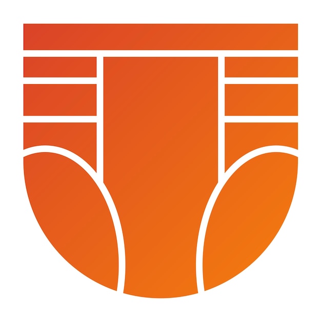 Estilo del icono del pañal de diseño vectorial