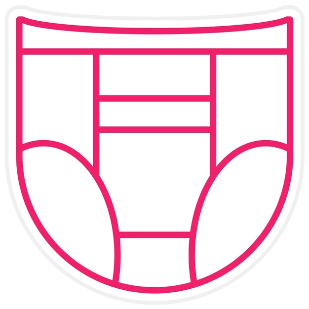 Estilo del icono del pañal de diseño vectorial