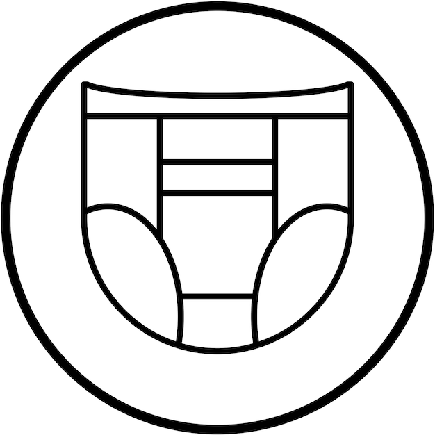 Estilo del icono del pañal de diseño vectorial