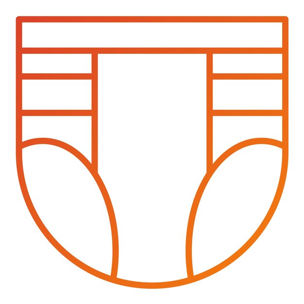 Estilo del icono del pañal de diseño vectorial