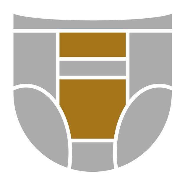 Estilo del icono del pañal de diseño vectorial