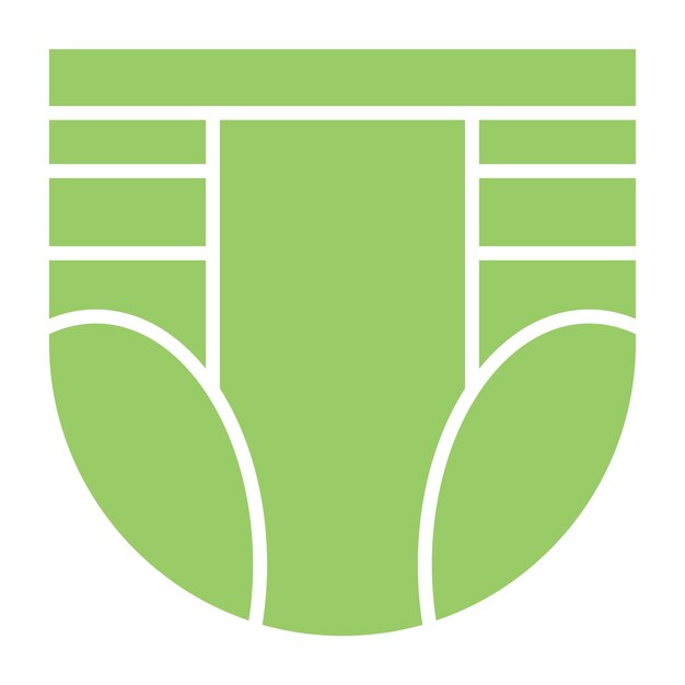 Estilo del icono del pañal de diseño vectorial