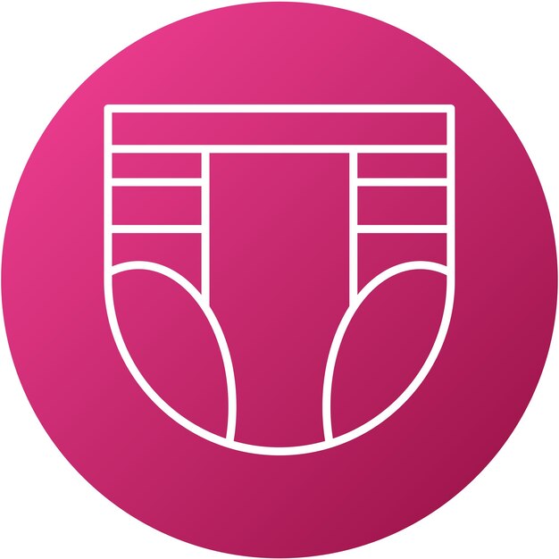 Estilo del icono del pañal de diseño vectorial