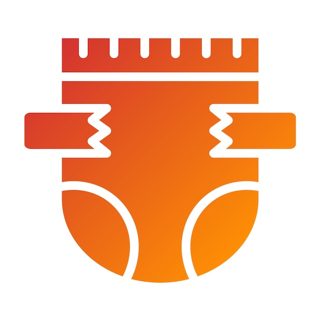 Estilo del icono de los pañales de diseño vectorial