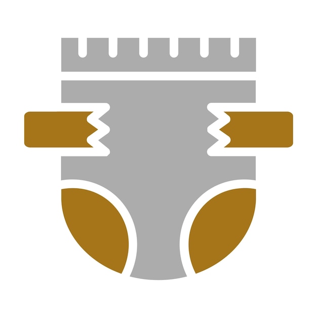 Estilo del icono de los pañales de diseño vectorial