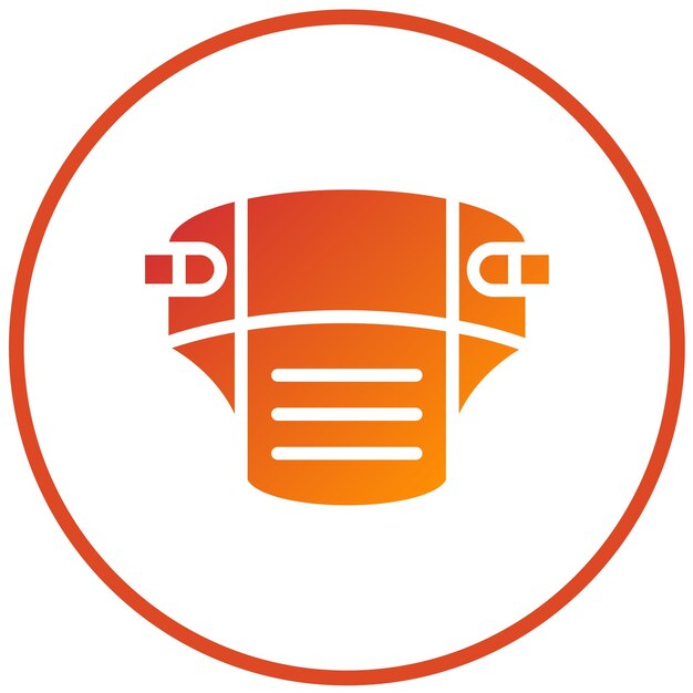 Estilo del icono de los pañales de diseño vectorial