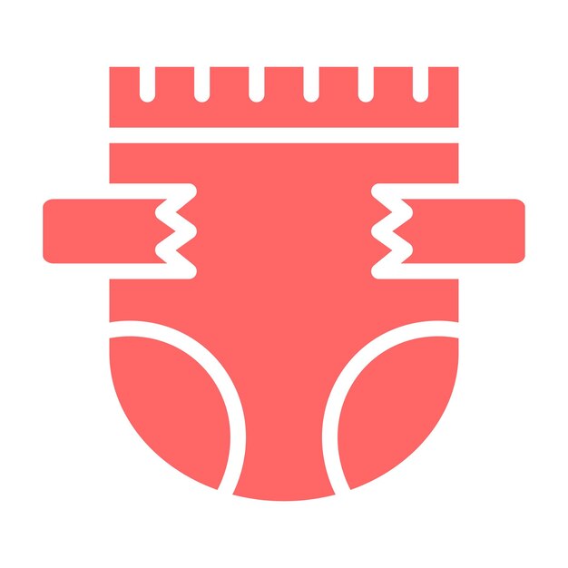Estilo del icono de los pañales de diseño vectorial