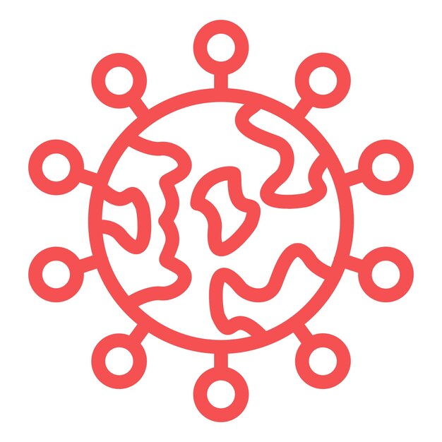 Estilo del icono de la pandemia