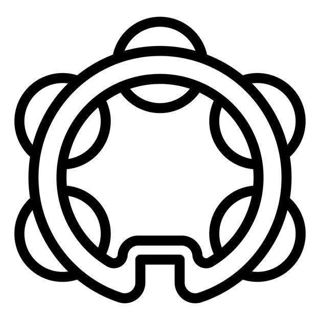 Estilo del icono de la pandereta