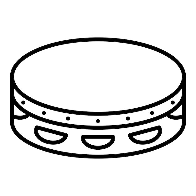 Estilo del icono de la pandereta