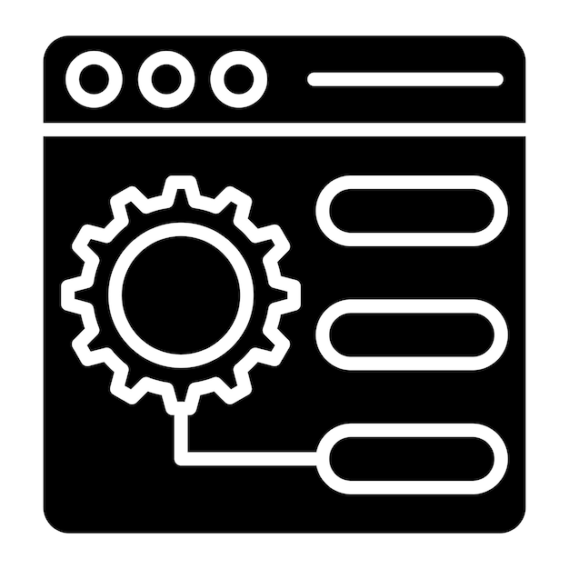 Vector estilo del icono del panel de control de diseño vectorial