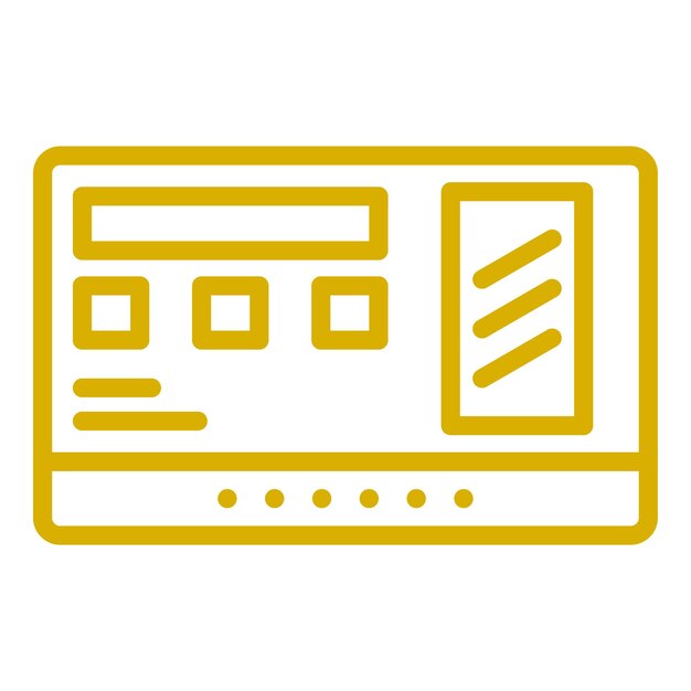 Estilo del icono del panel de control de diseño vectorial