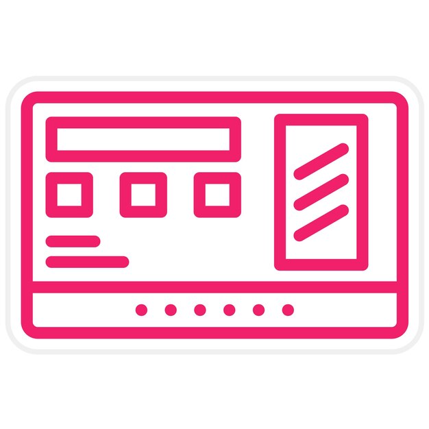 Estilo del icono del panel de control de diseño vectorial