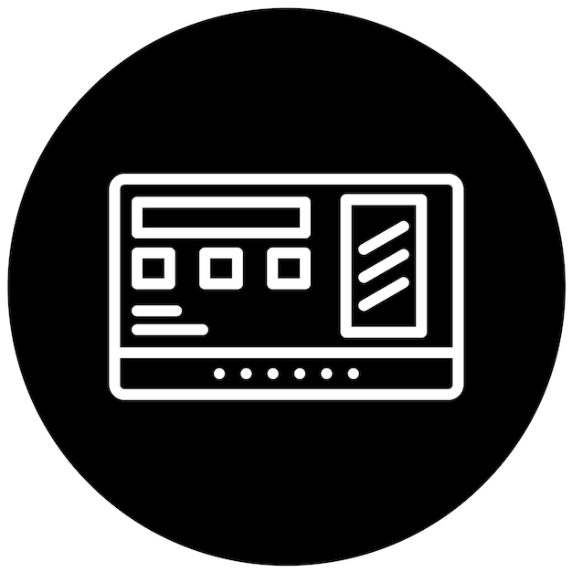 Estilo del icono del panel de control de diseño vectorial