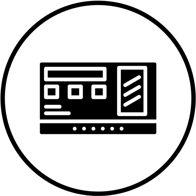 Estilo del icono del panel de control de diseño vectorial