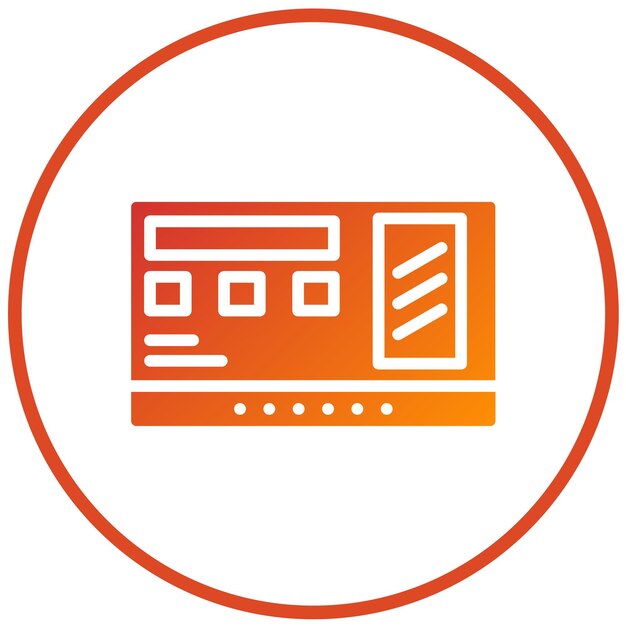 Estilo del icono del panel de control de diseño vectorial