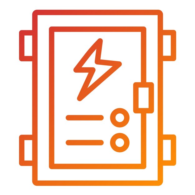 Estilo del icono del panel de diseño vectorial