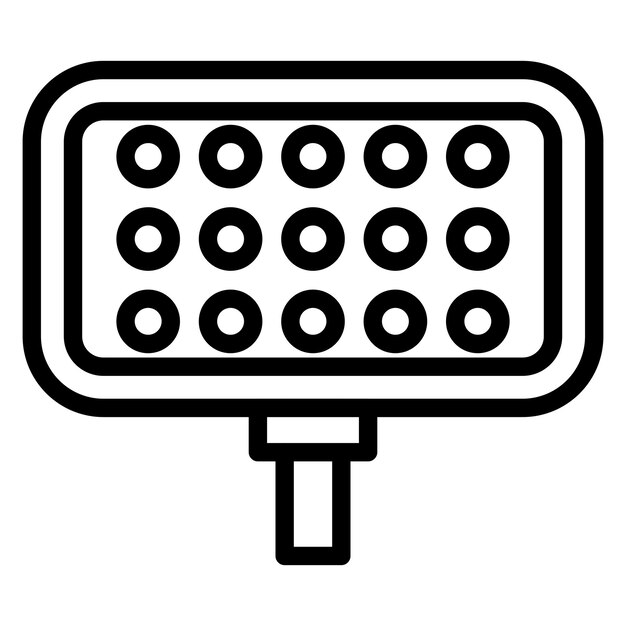 Estilo del icono del panel LED de diseño vectorial