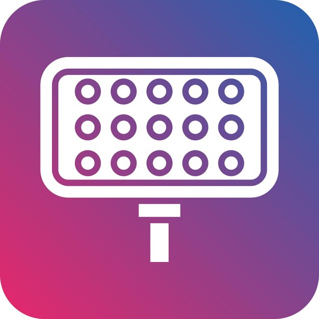 Estilo del icono del panel LED de diseño vectorial
