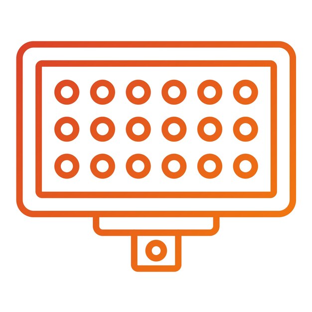 Estilo del icono del panel LED de diseño vectorial