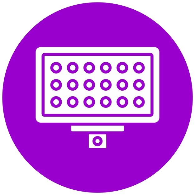 Estilo del icono del panel LED de diseño vectorial