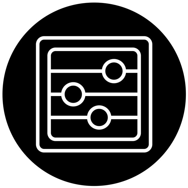 Estilo del icono del panel de preferencias de diseño vectorial