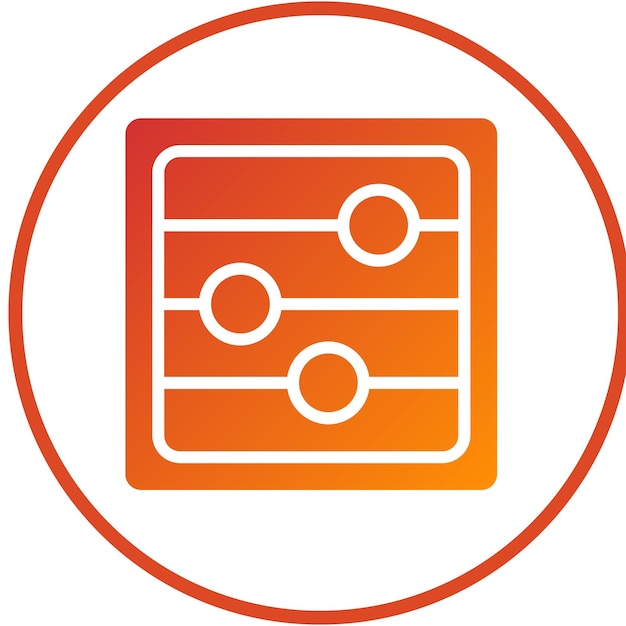 Estilo del icono del panel de preferencias de diseño vectorial