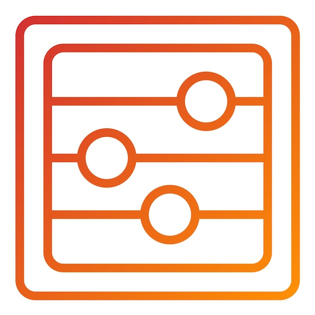 Estilo del icono del panel de preferencias de diseño vectorial