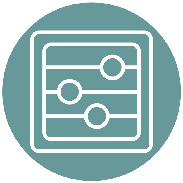 Estilo del icono del panel de preferencias de diseño vectorial