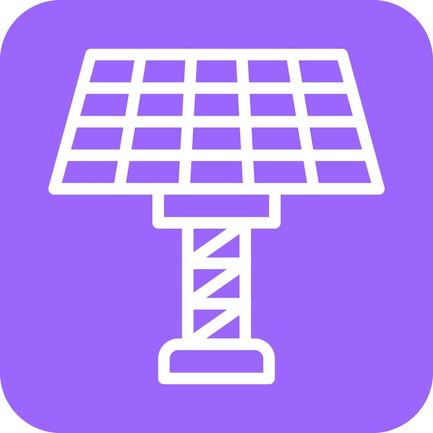 Estilo del icono del panel solar de diseño vectorial