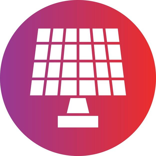 Estilo del icono del panel solar de diseño vectorial