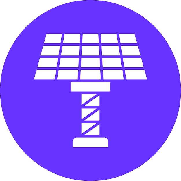 Estilo del icono del panel solar de diseño vectorial