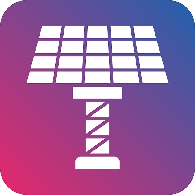 Estilo del icono del panel solar de diseño vectorial