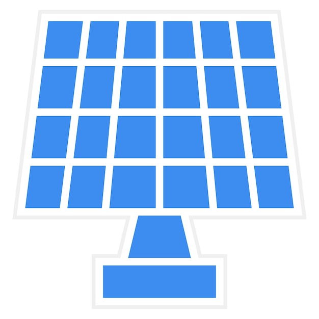 Estilo del icono del panel solar de diseño vectorial