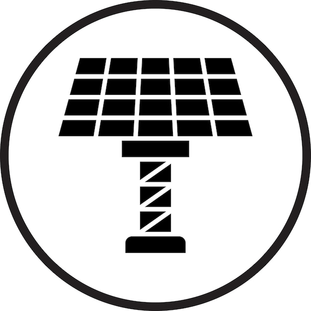 Estilo del icono del panel solar de diseño vectorial