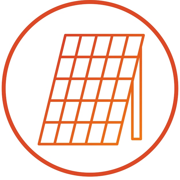 Estilo del icono del panel solar de diseño vectorial