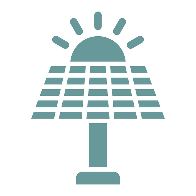 Estilo del icono del panel solar de diseño vectorial