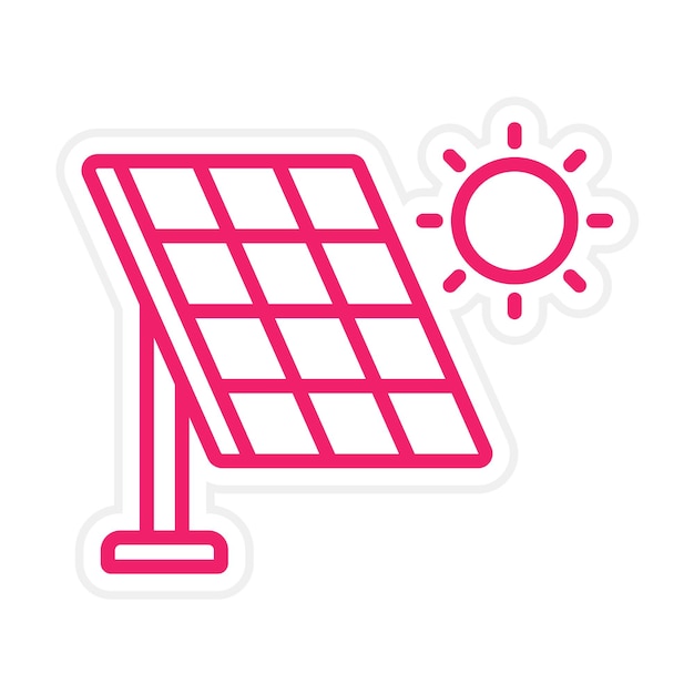 Estilo de icono de panel solar inteligente de diseño vectorial