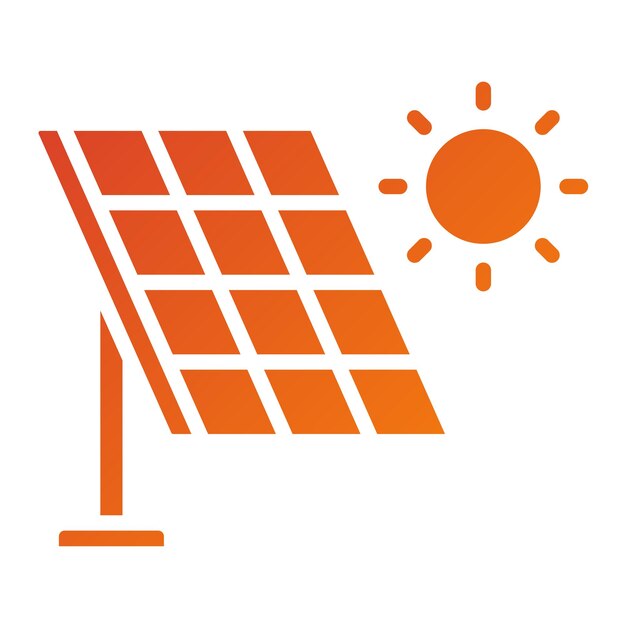 Estilo de icono de panel solar inteligente de diseño vectorial