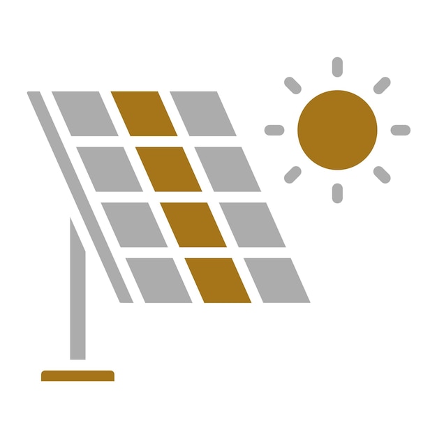 Estilo de icono de panel solar inteligente de diseño vectorial