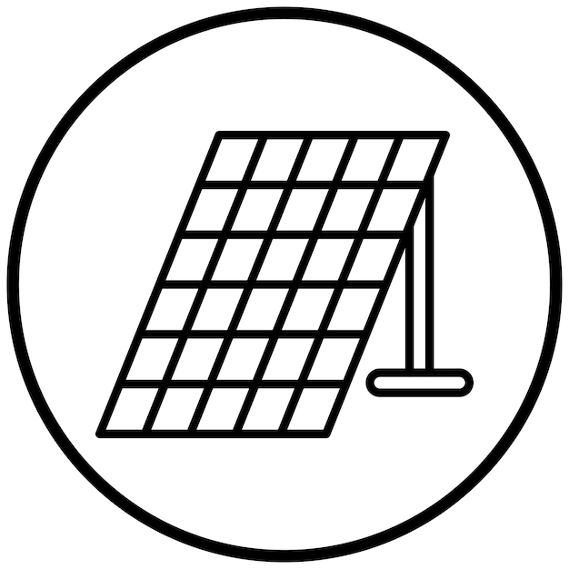 Estilo del icono del panel solar