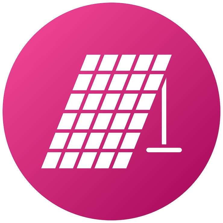 Vector estilo del icono del panel solar