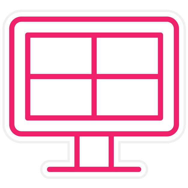 Vector estilo del icono del panel trasero de diseño vectorial