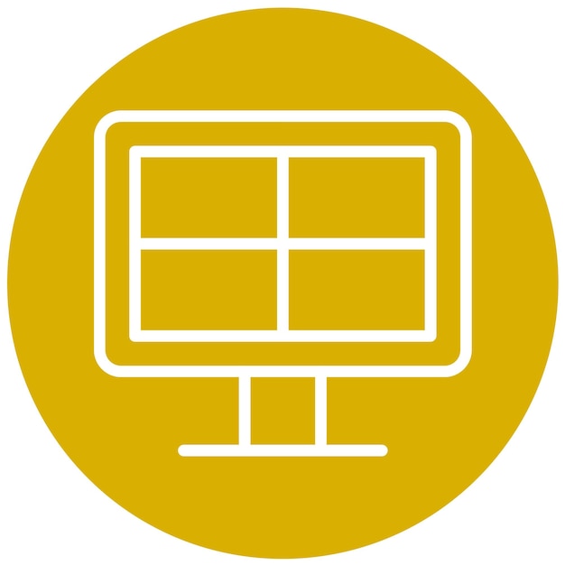 Estilo del icono del panel trasero de diseño vectorial