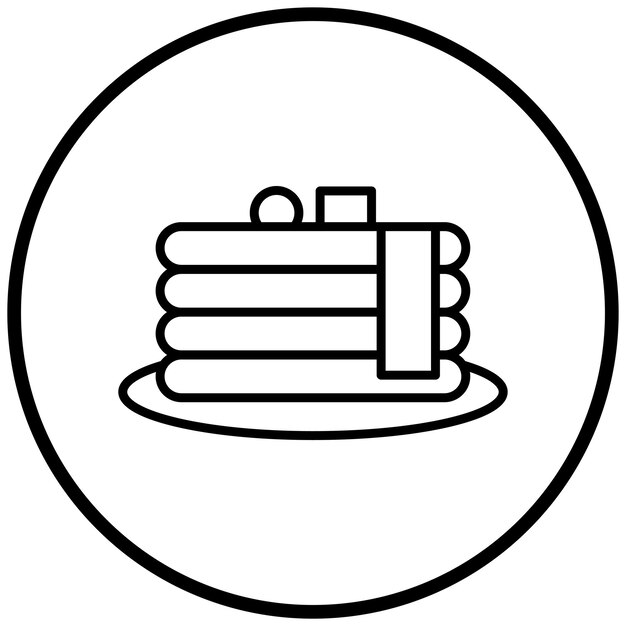 Estilo del icono del panqueque