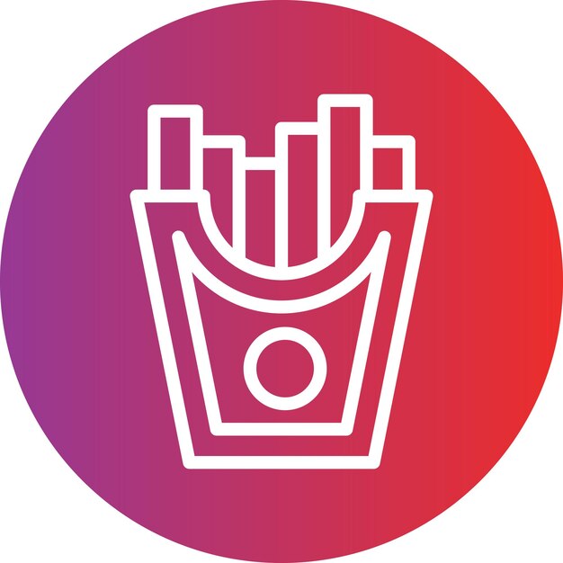 El estilo del icono de las papas fritas