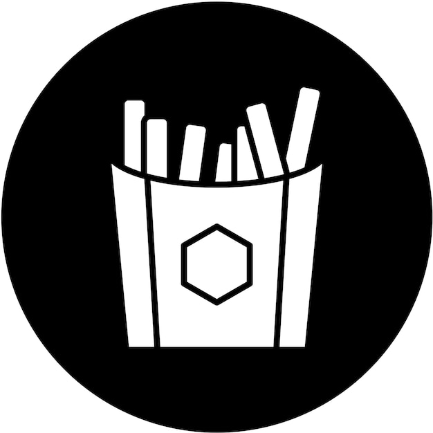 El estilo del icono de las papas fritas