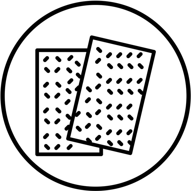 Estilo de icono de papel de lija de diseño vectorial