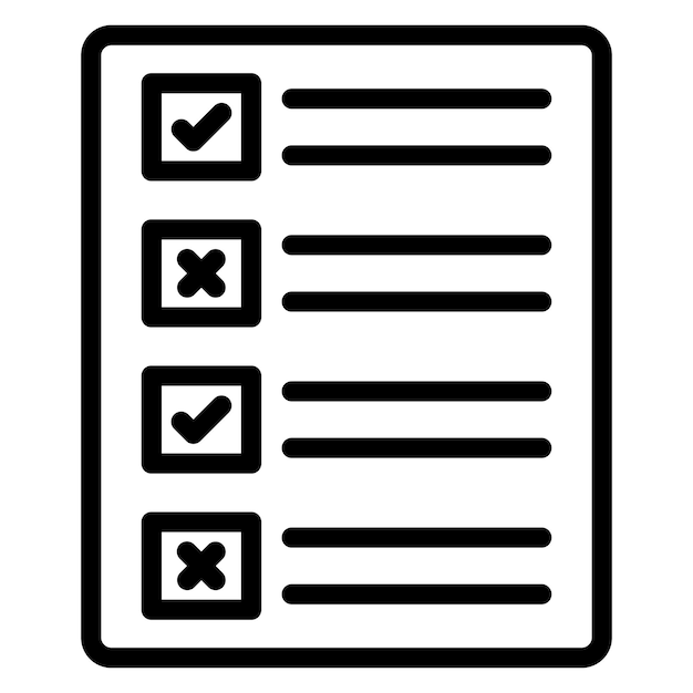 Estilo de icono de papel de votación de diseño vectorial